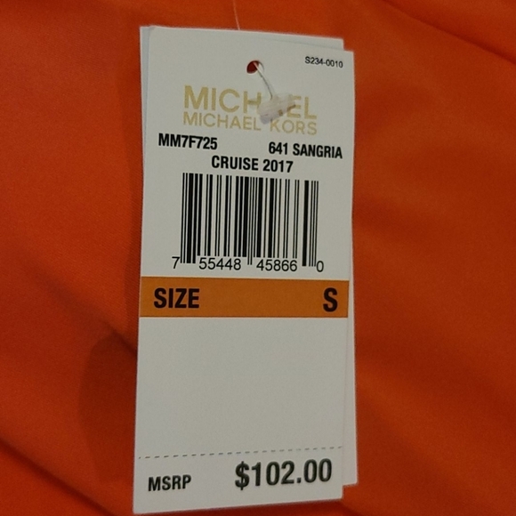 Michael Kors NWT Orange Dress - Ladies Small - Picture 11 of 11